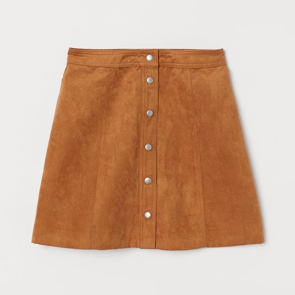 H&M Brown Suede Skirt - Picture 1 of 4